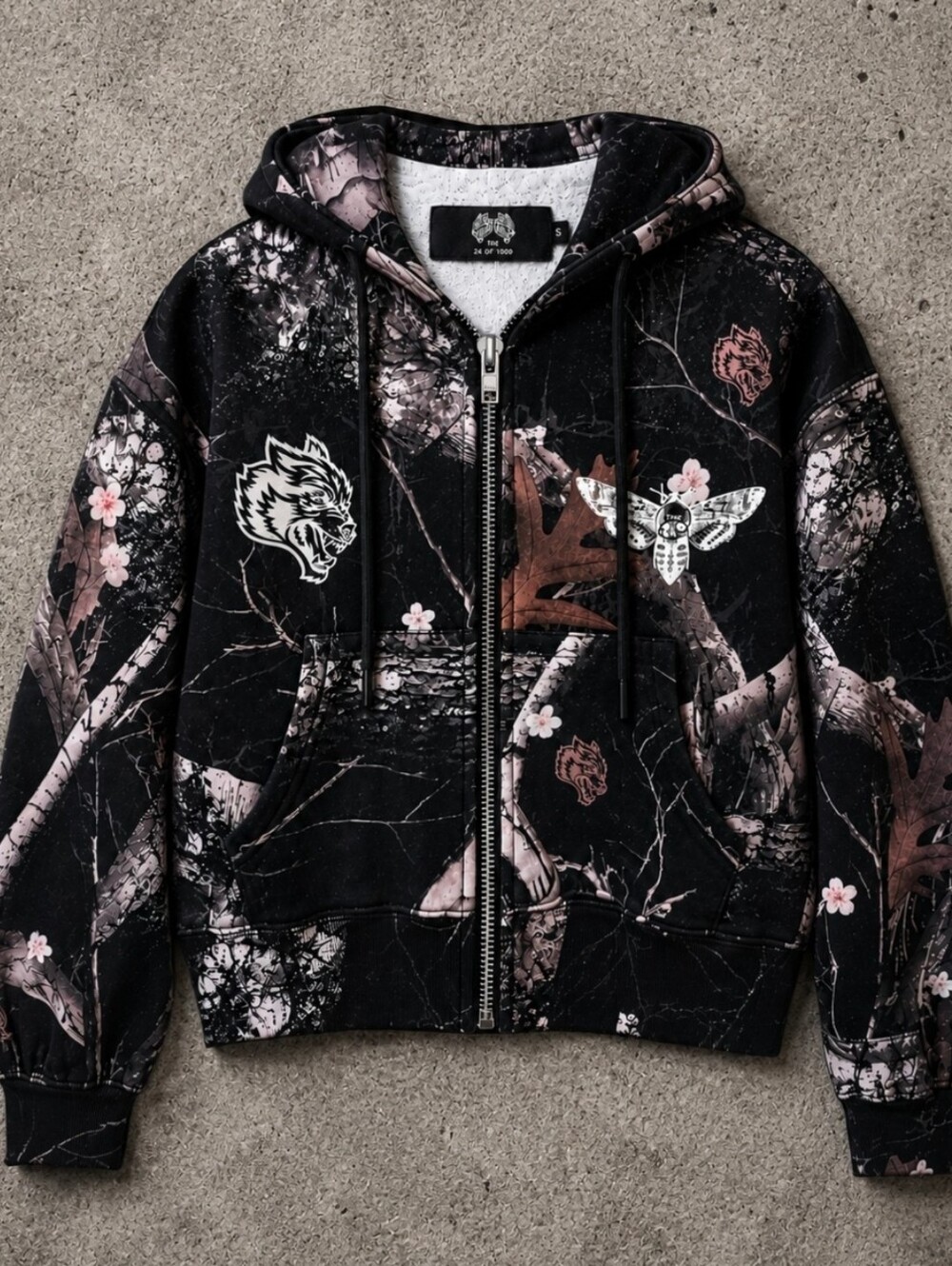 RARE Darc Sport Darc Blossom Cropped Zip Hoodie NWT #242/1000
